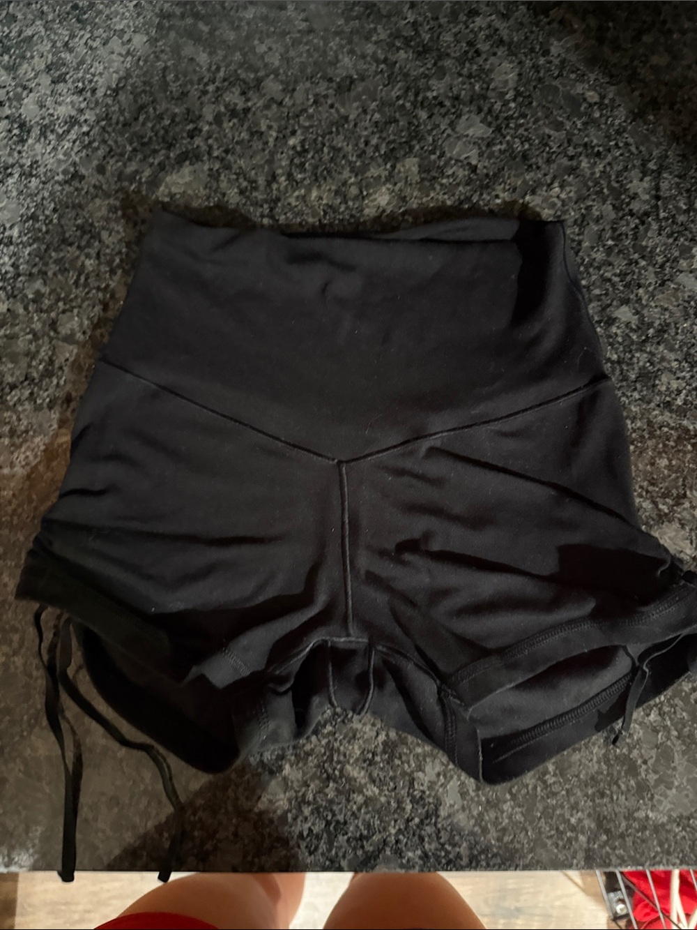 Black aerie biker shorts with scrunch on sides size small